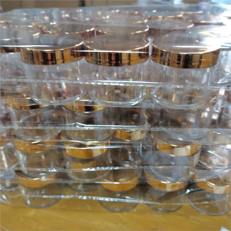 Acrylic Powder Clear - 20/50/100Pcs 골드 뚜껑 명확한 빈 리필