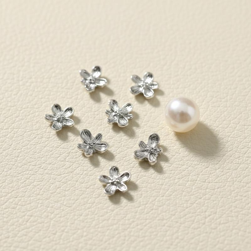 Nail Art Lilac - 20/30pcs 3D 합금 꽃 네일 아트