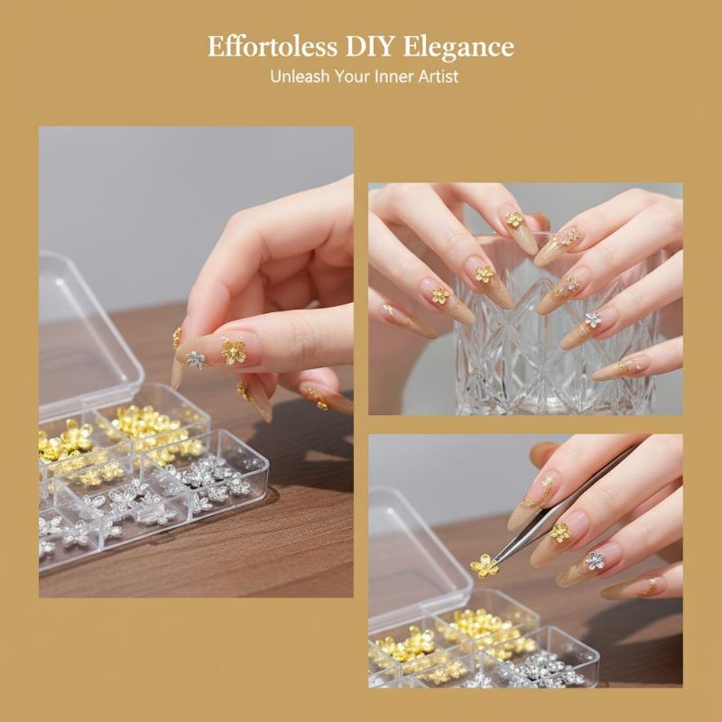 Nail Art Lilac - 20/30pcs 3D 합금 네일 아트 라일락