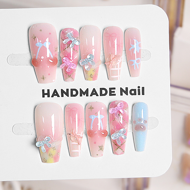 Nail Art French Nails - 10개입 프랑스풍 스윗 쿨 라이트 럭셔리