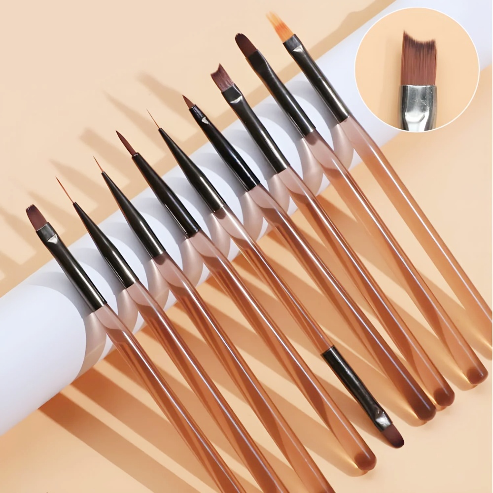 Nail Art Viral - 9PCS 네일 브러쉬 네일 아트 디자인