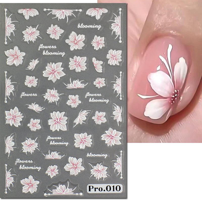 Nail Art Rose Gold - 5d 양각 네일 아트 스티커 핑크
