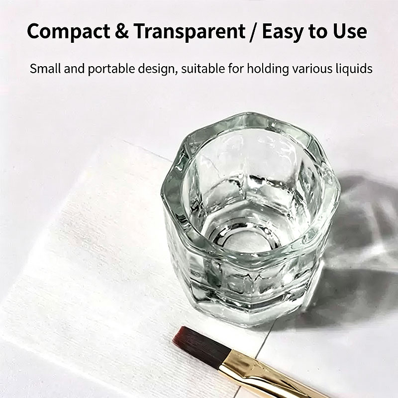 1pcs 네일 크리스탈 유리 네일 컵 네일 파우더 홀더 - Acrylic Powder Clear 리뷰 및 가격