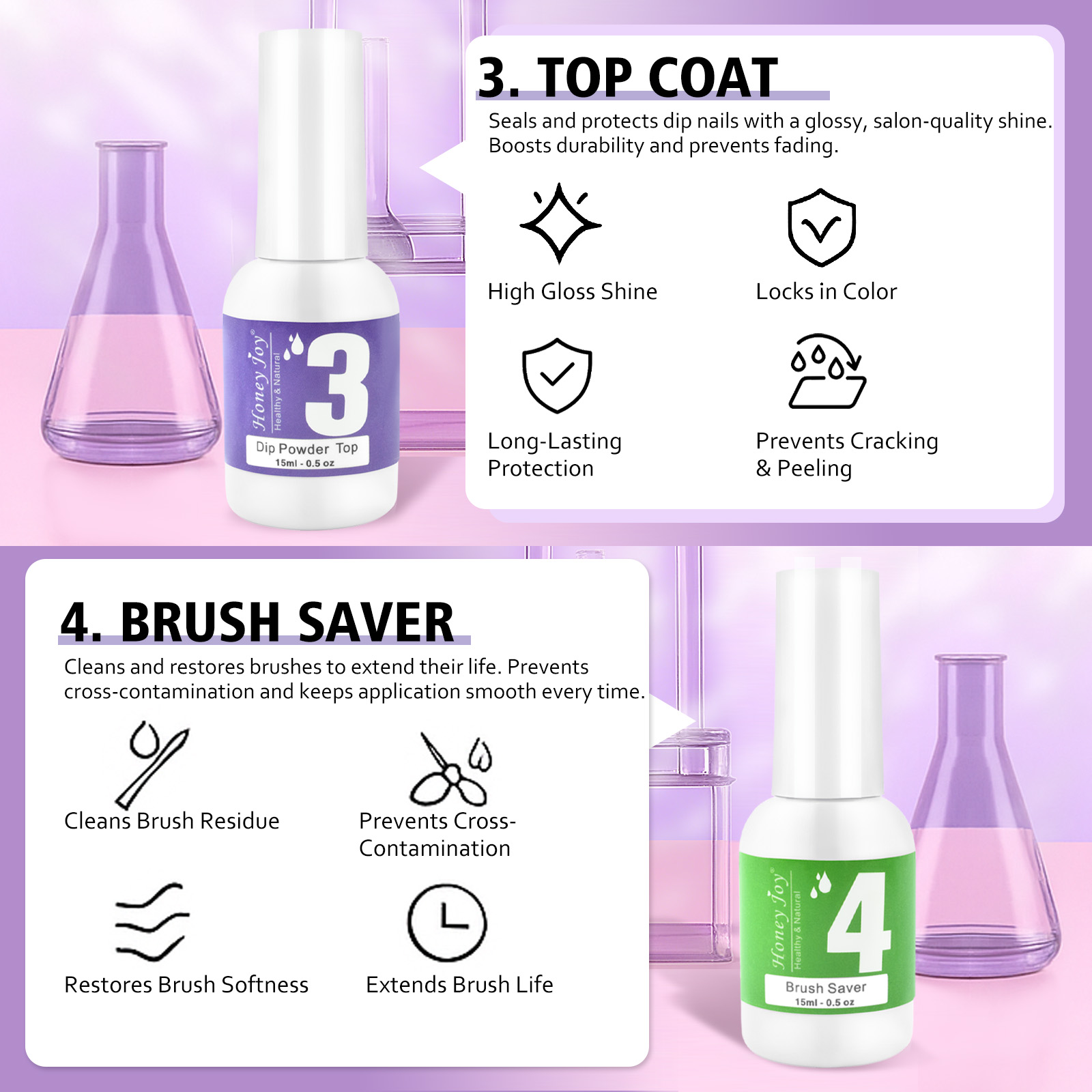 15ml 디핑 파우더 시스템 액체 세트(젤 베이스 탑  - Dip Powder Nail 리뷰 및 가격