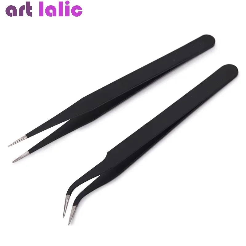 정전기 방지 핀셋, 네일 아트 및 속눈썹 연장용 정밀  - Nail Art Motif 리뷰 및 가격