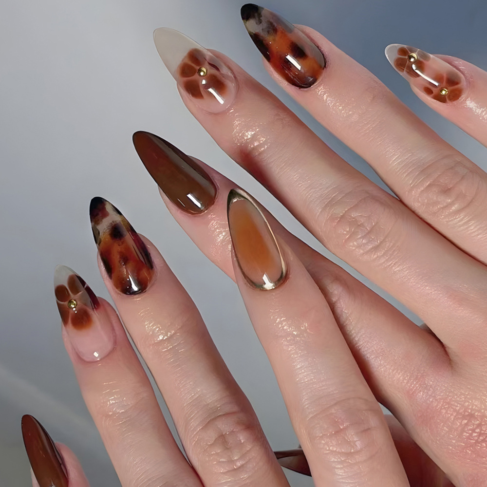 24개 패션 라인스톤 프레스온 네일 팁 진주 디자인 롱 - Nail Art French Nails 리뷰 및 가격