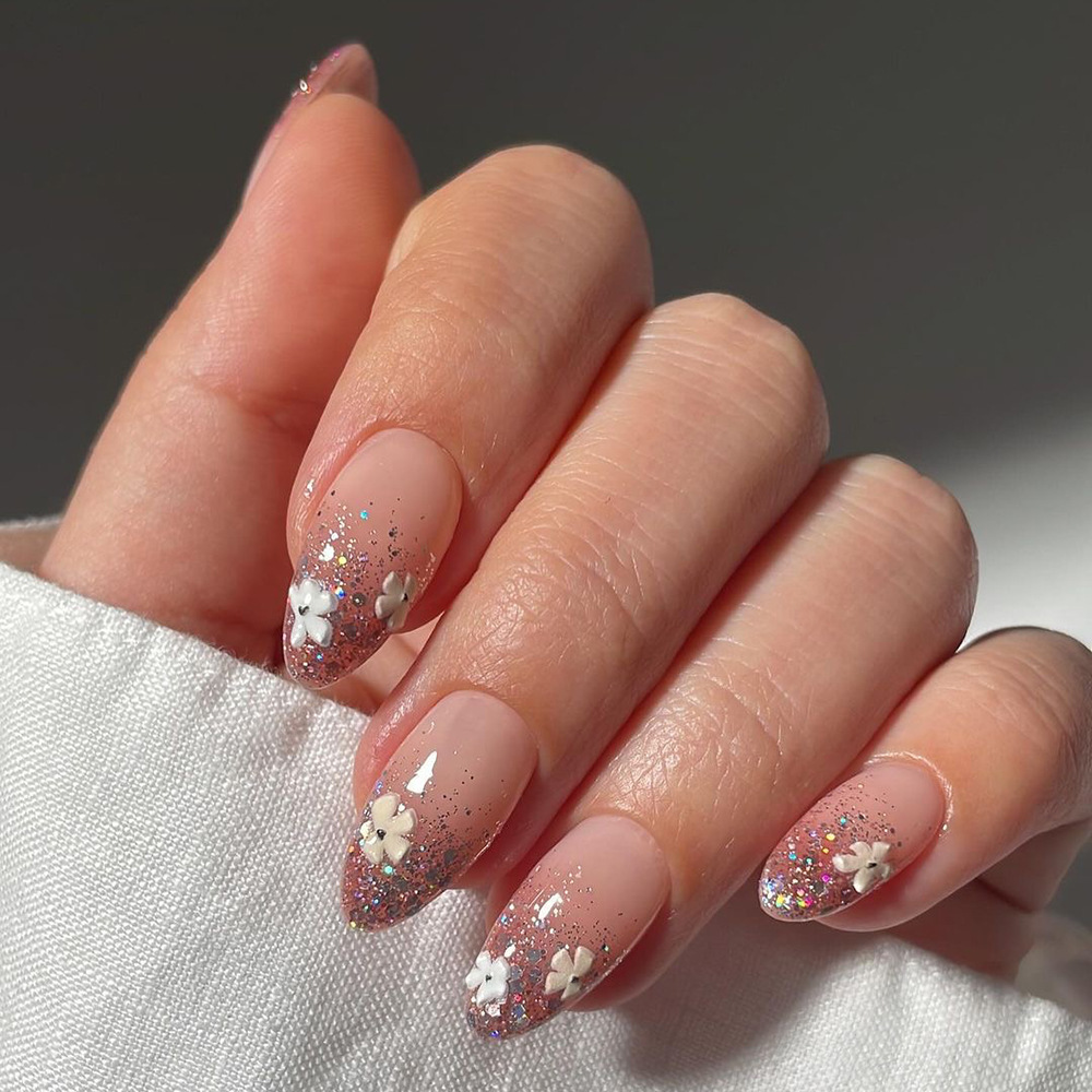 24개 패션 라인스톤 프레스온 네일 팁 진주 디자인 롱 - Nail Art French Nails 리뷰 및 가격