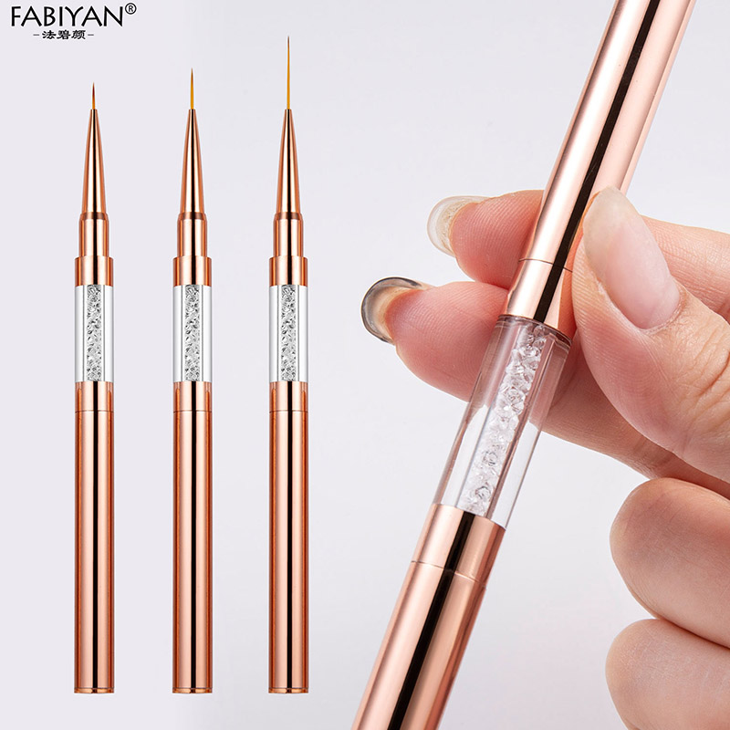 로즈 골드 더블 헤드 네일 아트 라이너 브러시, 네일  - Nail Art Rose Gold 리뷰 및 가격