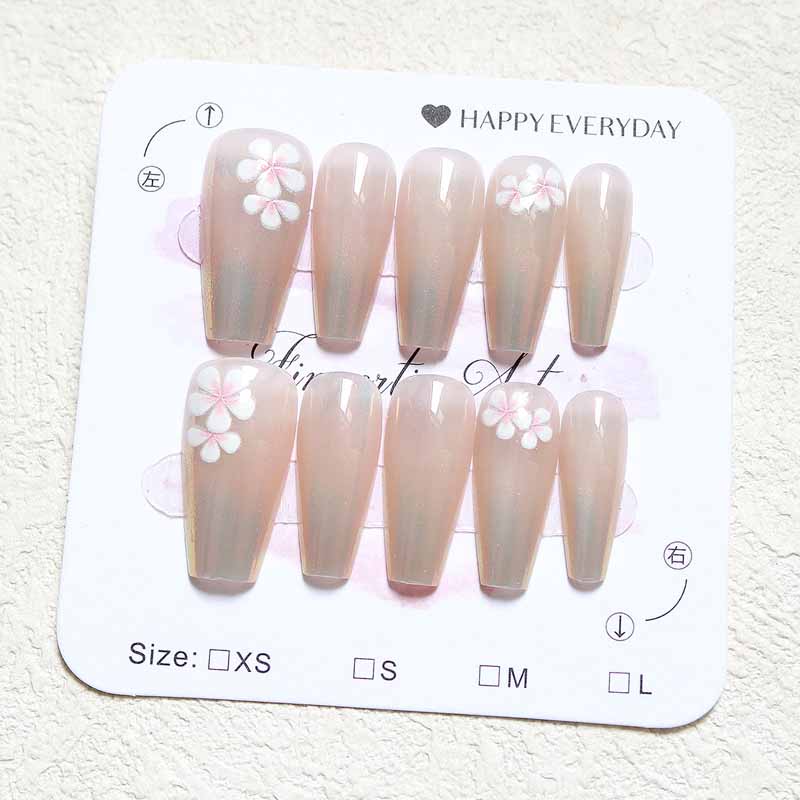10개 여성용 프랑스 스타일 고급 3D 릴리프 페탈 고 - Nail Art French Nails 리뷰 및 가격