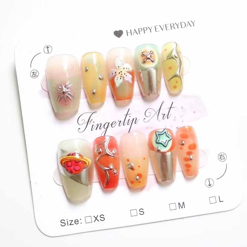 10개 여성용 프랑스 스타일 고급 3D 릴리프 페탈 고 - Nail Art French Nails 리뷰 및 가격