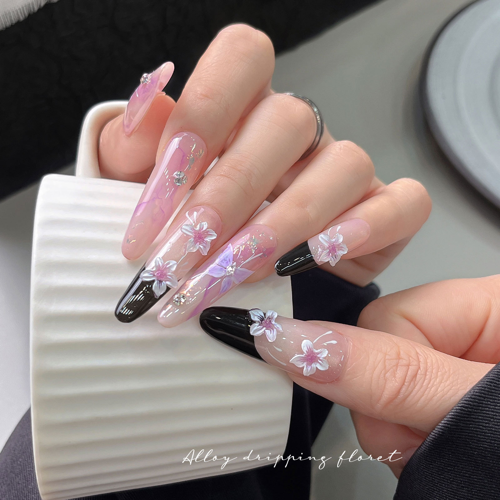 50PCS 아름다운 글레이징 3D 봄 다섯 꽃잎 꽃 네 - Nail Art Lotso 리뷰 및 가격