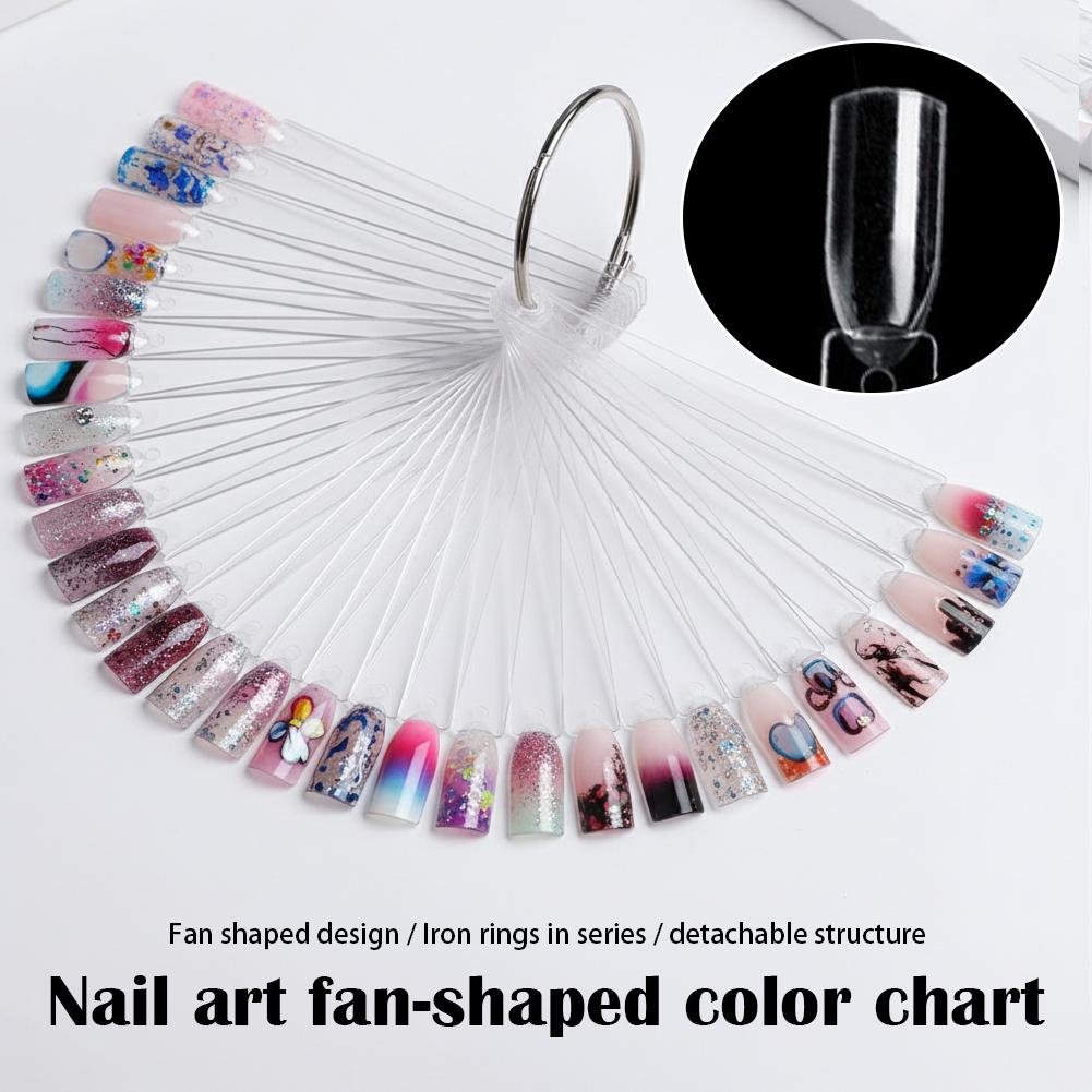 50가지 팁이 있는 투명 네일 색상표 색상 카드 디스플 - Nail Art Viral 리뷰 및 가격