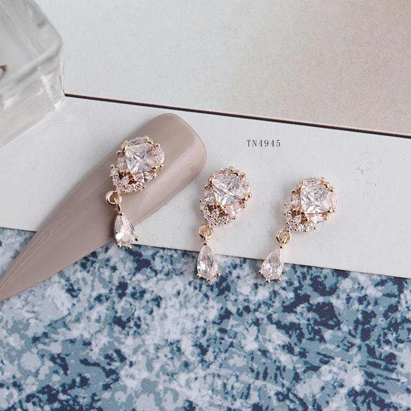 크리스탈 지르콘 플라워 드롭 펜던트, 네일 아트 라인석 - Nail Art Lotso 리뷰 및 가격