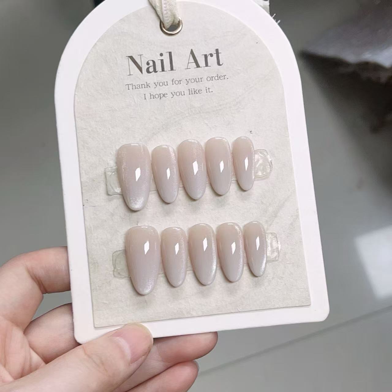 10개입 솔리드 컬러 핸드메이드 프레스온 네일 미니멀리 - Nail Art French Nails 리뷰 및 가격