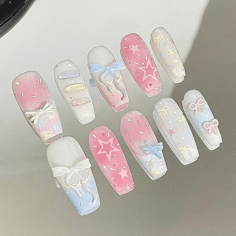10개입 프랑스풍 스윗 쿨 라이트 럭셔리 순수 수제 관 - Nail Art French Nails 리뷰 및 가격