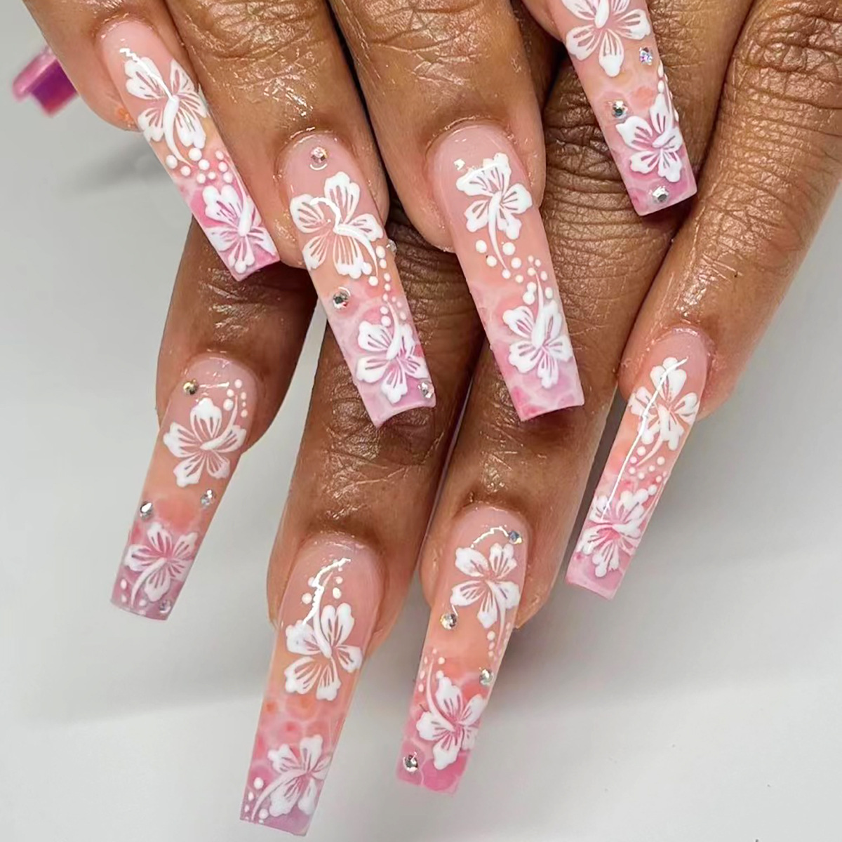 24개 블랙 프렌치 가짜 손톱 세트 나비 모양 라인스톤 - Nail Art French Nails 리뷰 및 가격