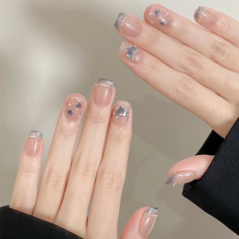 10개입 여름 스위트하트 프레스온 네일 젠틀 캣아이 페 - Nail Art French Nails 리뷰 및 가격