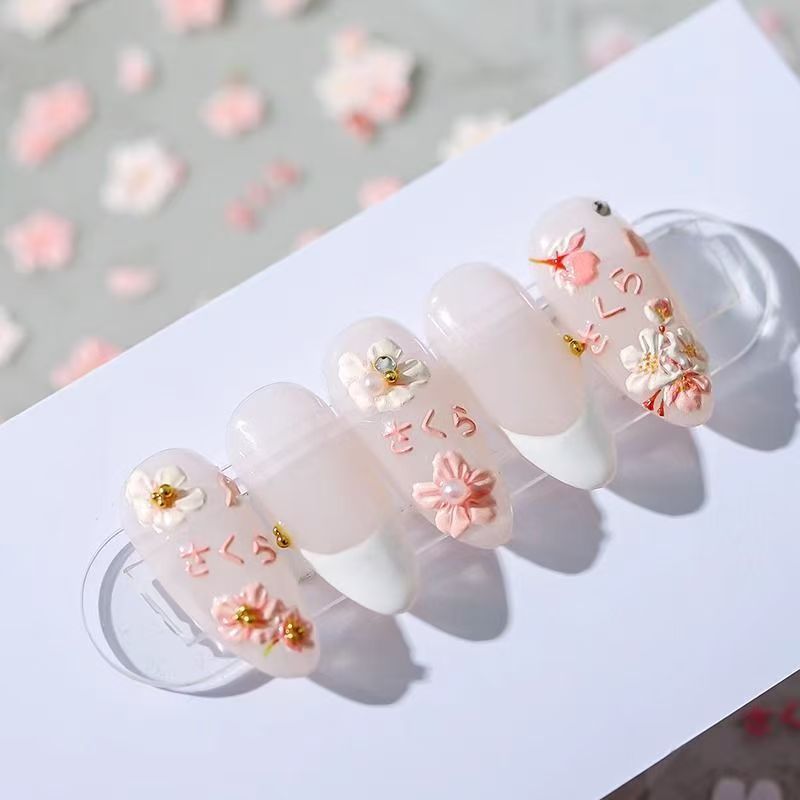 바이럴 플로럴 비 네일 아트 스티커 1개 3D 릴리프  - Nail Art Viral 리뷰 및 가격