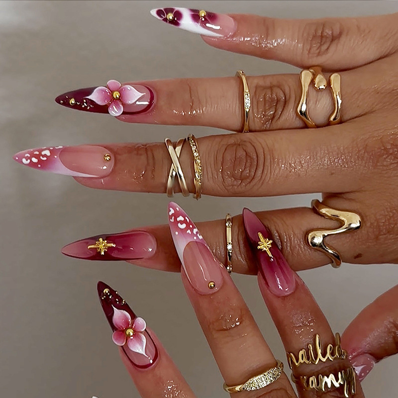 24개 프렌치 블러쉬 핑크 디자인 프레스온 네일 풀커버 - Nail Art French Nails 리뷰 및 가격