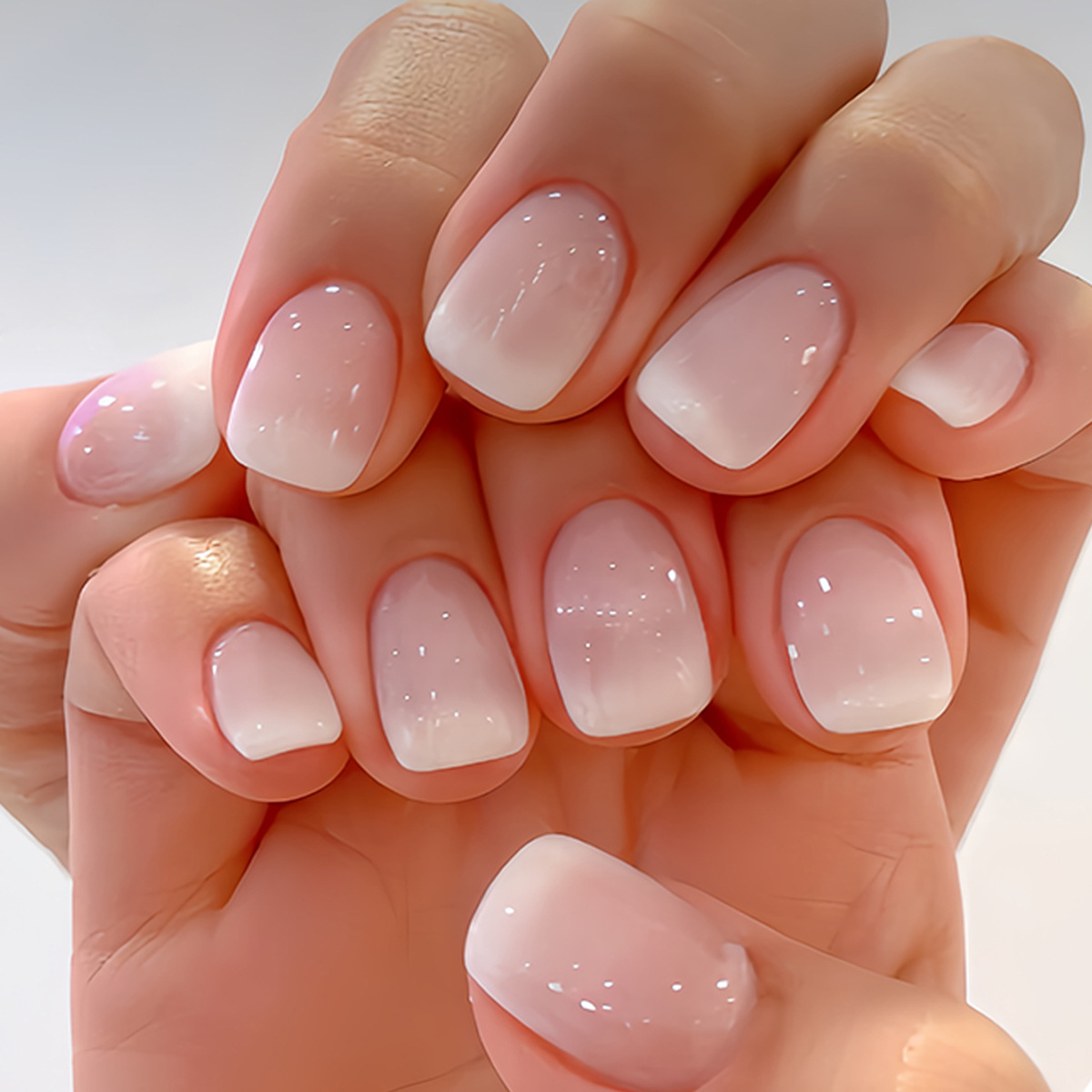 24개 심플 발레 글리터 탈부착 가능한 핑크 그라데이션 - Nail Art French Nails 리뷰 및 가격