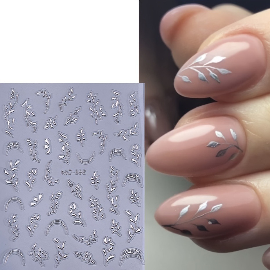    2PCS 봄/여름 잎 무늬 네일 스티커, DIY - Nail Art Rose Gold 리뷰 및 가격