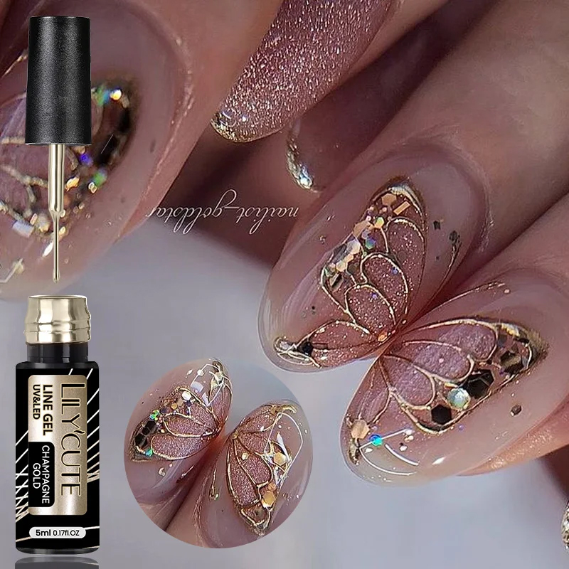 릴리큐트 5ml 슈퍼 브라이트 메탈릭 페인팅 라이너 젤 - Nail Art Rose Gold 리뷰 및 가격